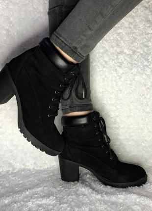 Стильные ботинки женские, демисезонные, класические, черные.2 фото