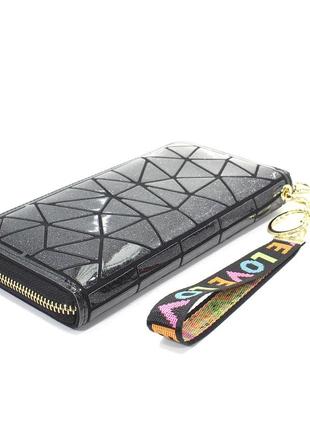 Жіночий гаманець baellerry n2823 black портмоне для зберігання грошей карток монет на змійці4 фото