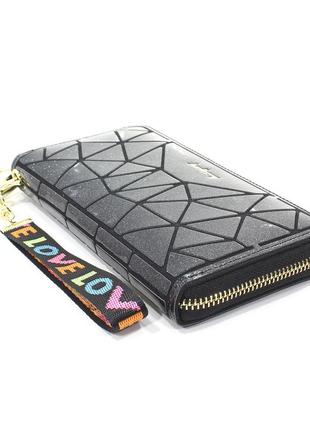 Жіночий гаманець baellerry n2823 black портмоне для зберігання грошей карток монет на змійці3 фото