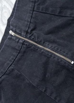 Джинсовая графитовая юбка трапеция с вышивкой5 фото