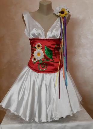 Концертное платье с корсетом "украиночка"