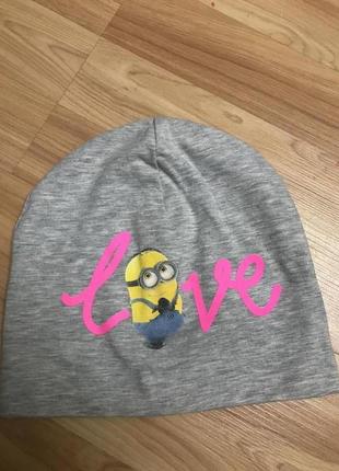 Трикотажная шапка h&m minion