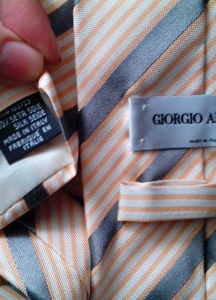 Шовковий галстук від giorgio armani made in italy оригінал відмінний подарунок3 фото