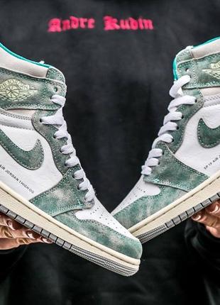 Кросівки nike air jordan retro 1 high turbo green2 фото