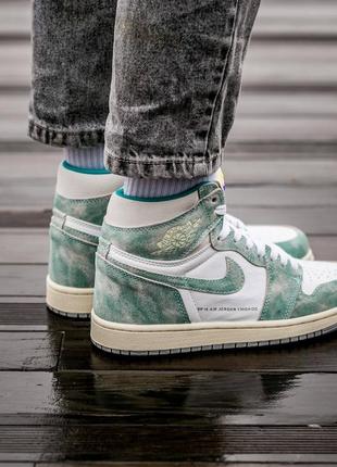 Кросівки nike air jordan retro 1 high turbo green7 фото