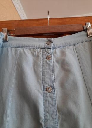 Шикарная джинсовая юбка с рюшами, воланом3 фото