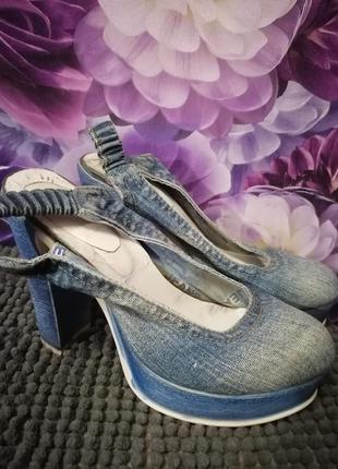 Босоніжки джинс