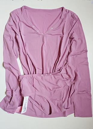 Женский комплект лонгслив  трусики  premium бренда antigel by  lise charmel stripes emotion  франция