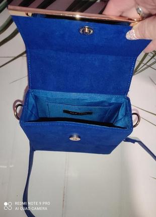 Маленька стильна сумочка колір електрик6 фото