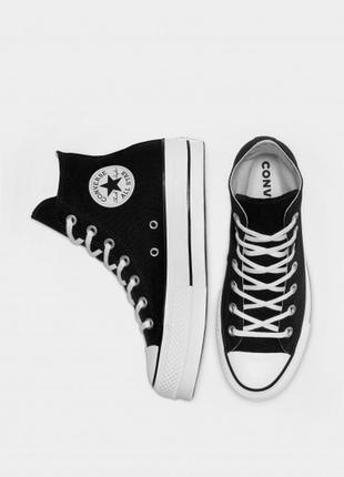 Кеди converse chuck taylor all star lift hi 560845c black текстиль.1 фото