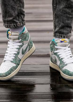 Кроссовки nike air jordan retro 1 high turbo green3 фото