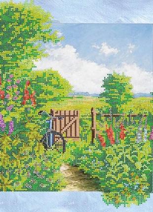 Схема на тканині для вишивання бісером абрис арт ас-121 лужок