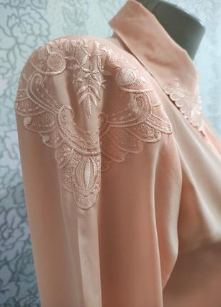 Блузка сорочка комір вишивка декор стиль вінтаж.4 фото