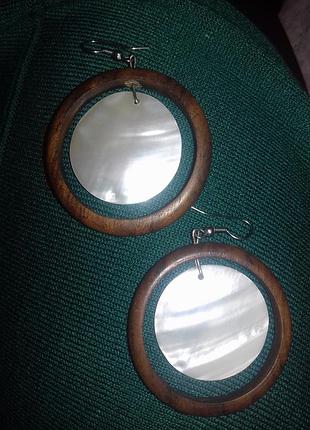 Сережки перламутр