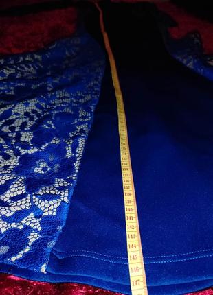 Вечернее платье (фасон рыбка), цвет электрик, синий, размер s/m3 фото