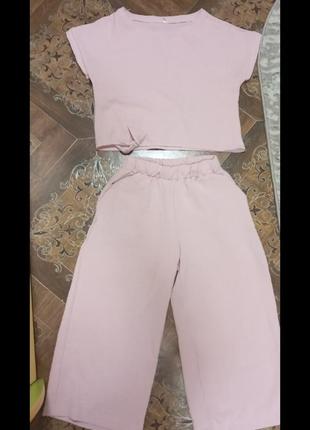 Летний костюм для девочки с кюлотами!