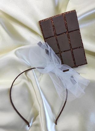 Обруч шоколадка, обідок шоколадка, обруч цукерка1 фото