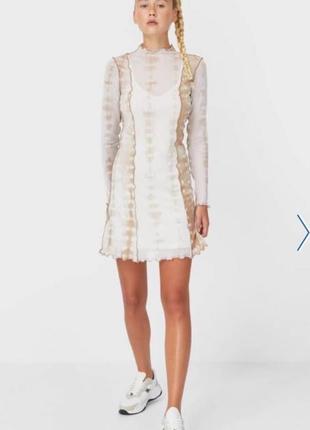 Платье сетка с подкладкой stradivarius