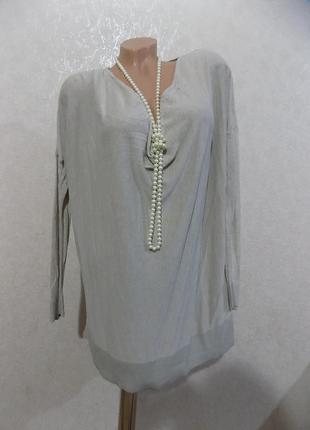 Туніка оверсайз бежева фірмова h&m розмір 50-54