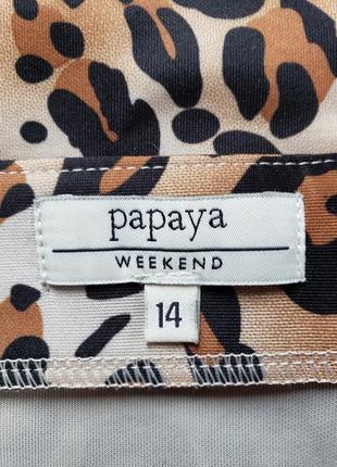 Юбка papaya  комбинированная в актуальный принт 14 р-ра.2 фото