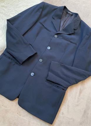 Мужской брендовый удлиненный шерстяной пиджак жакет exte италия4 фото