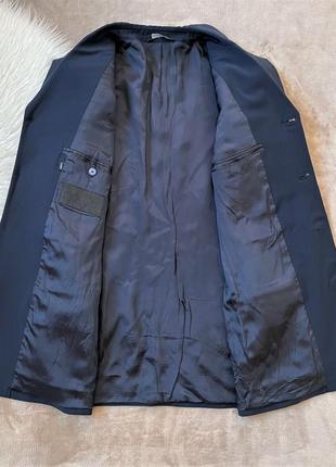 Мужской брендовый удлиненный шерстяной пиджак жакет exte италия6 фото