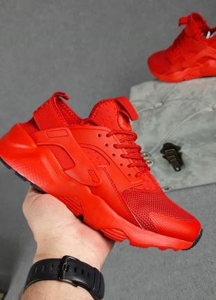 Женские кроссовки nike huarache красные  ⁇  женские кроссовки красные ски4 фото