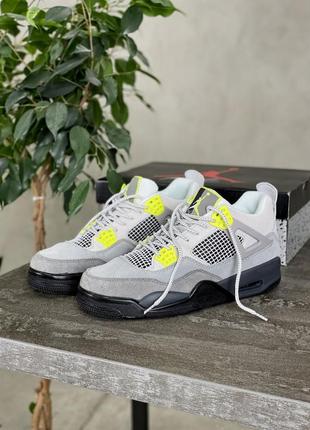 Кросівки nike jordan 4 retro se 95 neon💚1 фото