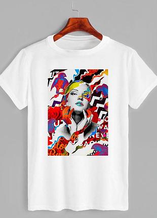 Футболка с принтом графическое искусство (0915)
