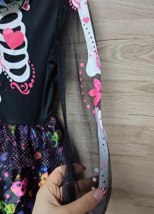 Детский костюм ведьма, скелет с юбочкой на 7-8 лет3 фото
