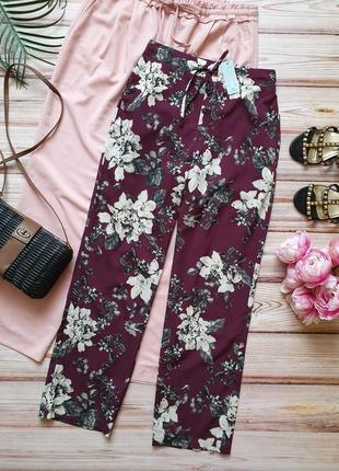 Летние цветочные брюки брюки с цветами на резинке