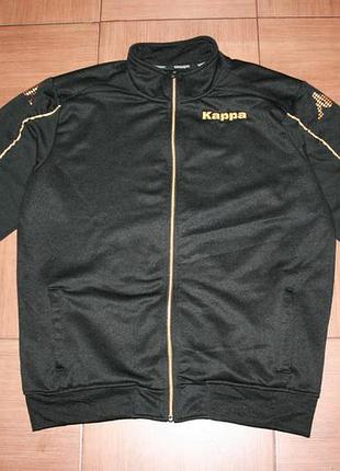 Кофта на блискавці kappa melex track top (black/gold)