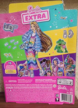 Лялька барбі екстра модниця barbie extra 9 blue ruffled jacket з вихованцем3 фото