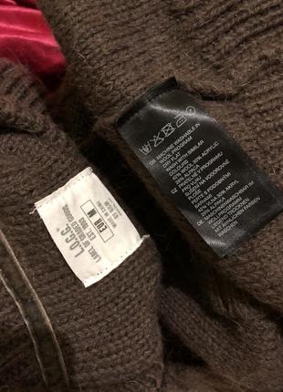 Удлинённая шерстяная вязаная жилетка , косички ,гольф , h&m wool alpaca , шерсть альпака7 фото