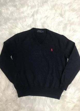 Вовняний светр, джемпер polo ralph lauren v-neck sweater вовна мериноса