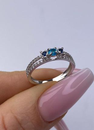 Серебряное кольцо с камнями , 925 проба5 фото