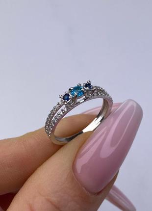Серебряное кольцо с камнями , 925 проба7 фото