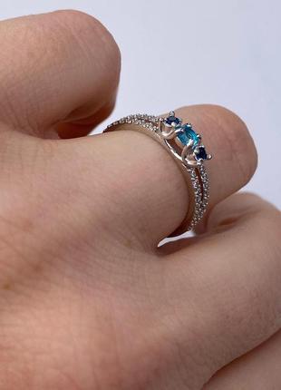 Серебряное кольцо с камнями , 925 проба4 фото