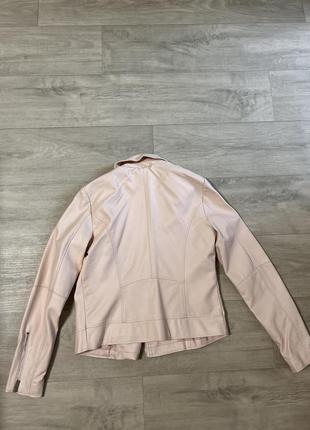Розовая пудровая косуха курточка эко кожа s vila4 фото