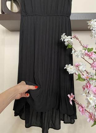 Очень красивое нарядное чёрное платье плиссе, вечернее чёрное платье,2 фото