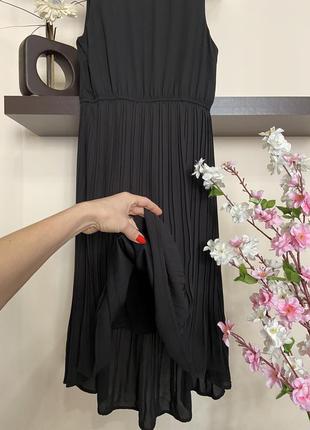 Очень красивое нарядное чёрное платье плиссе, вечернее чёрное платье,4 фото