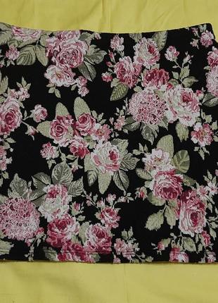 Спідниця міні з квітами