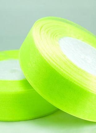 Стрічка з органзи зелена 2.5 см лш25-11