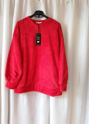 Тёплый  свитшот свитер  оверсайз  мех плюш махра тедди  производитель турция ⛔ ‼ отправляю товар без