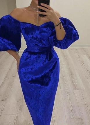 Жіноча сукня, синій колір.