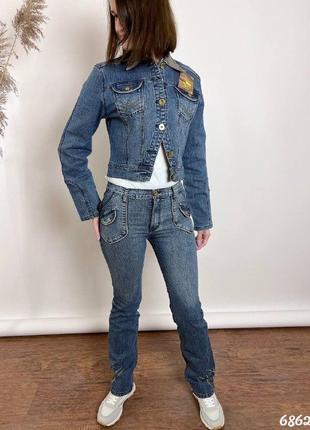 Куртка + джинсы женские, джинсовий костюм курточка жіноча і джинси