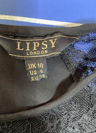 Шикарная кружевная с имитацией декольте блуза lipsy london2 фото