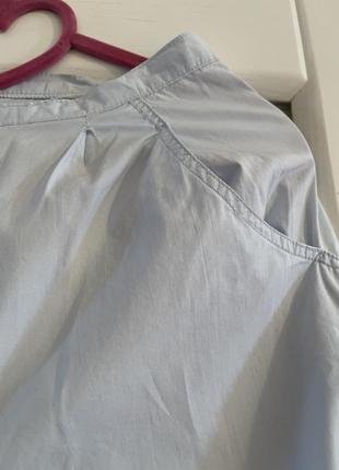 Летние голубые легкие хлопковые штаны брючки брюки.2 фото