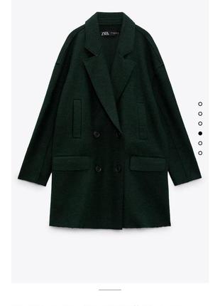 Новое женское пальто из смесовой шерсти зара, оригинал, размер xxl
