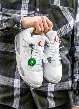 Кросівки air jordan retro 4 white\grey